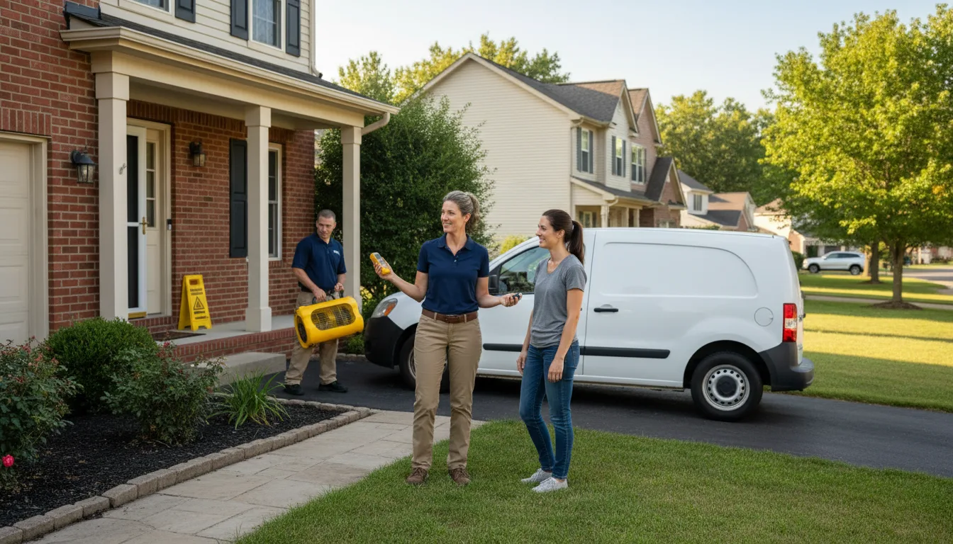 Residential water damage restoration in Moulton, TX